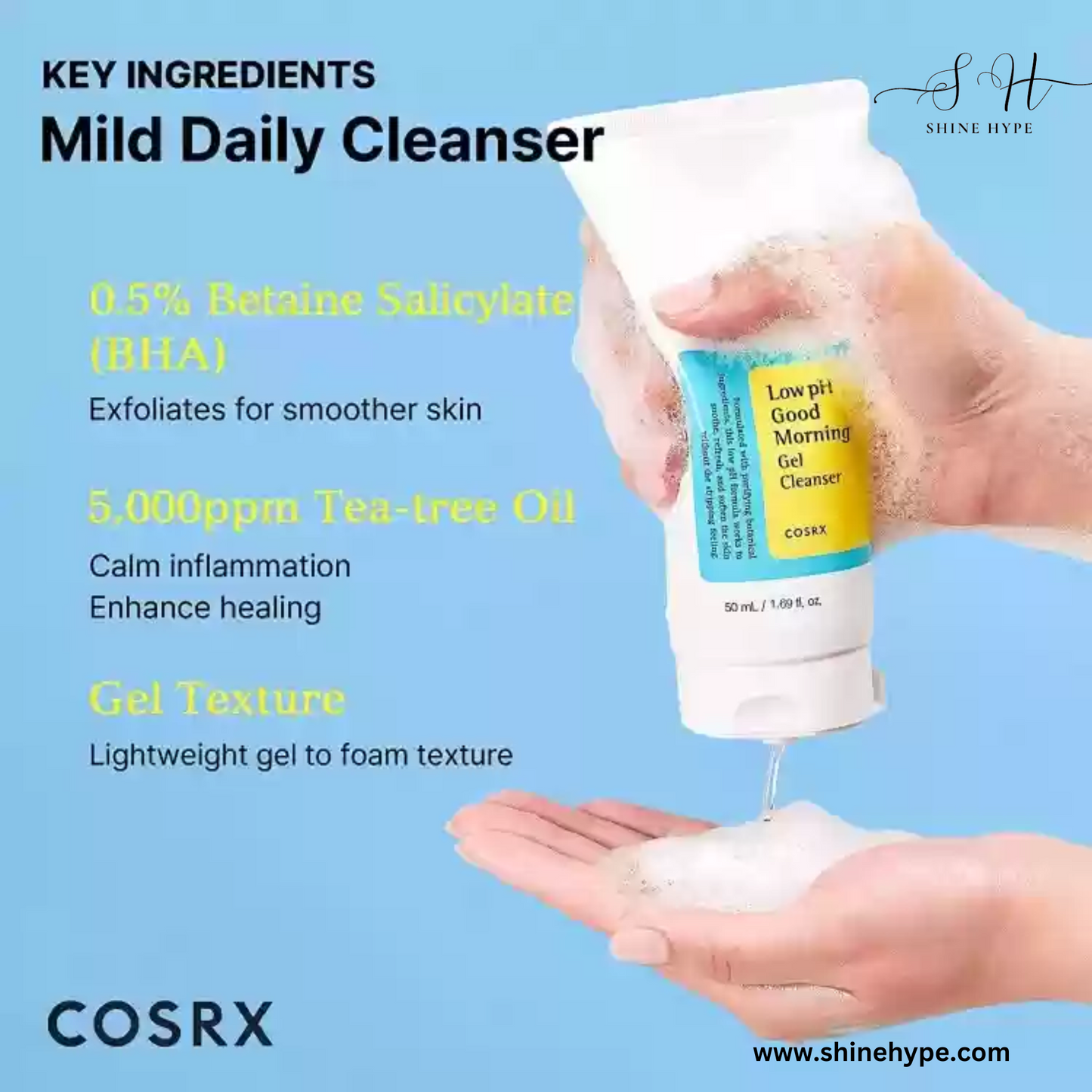 COSRX Low pH Good Morning Gel Cleanser (150ml)  Korea
