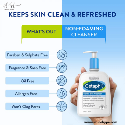 Cetaphil Gentle Skin Cleanser (Face & Body) (For All Skin Types) 500mL